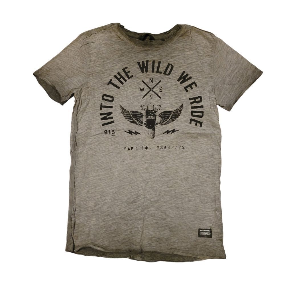 Vintage Y2K Grey Funny Graphic Top Tee T-shirt Size: M